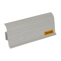 Плинтус пластиковый Ideal 253 Ясень серый 55 мм Серый.