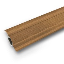 Плинтус пластиковый Ideal 244 Вишня темная 55 мм Коричневый.