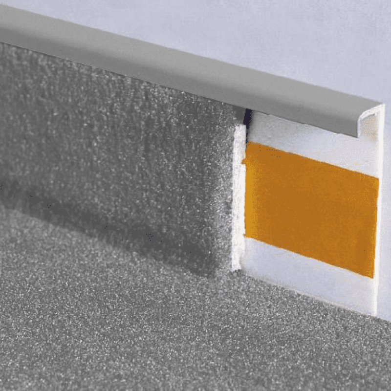 Плинтус для ковролина Korner Светло-серый 106 Польша Серый.