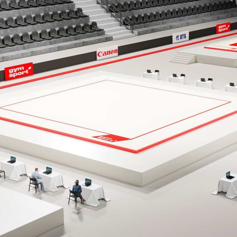 Ковер для художественной гимнастики GYMSPORT PROF (универсальный) 14Х14Х0.008М Белый.