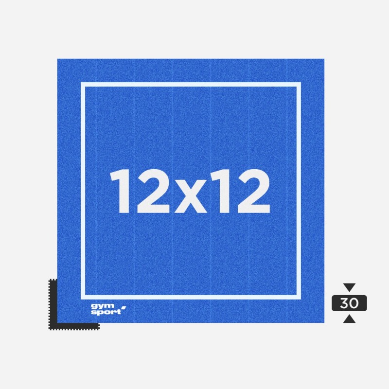 Ковер для спортивной гимнастики GYMSPORT 12x12 Толщина 30 мм Синий.