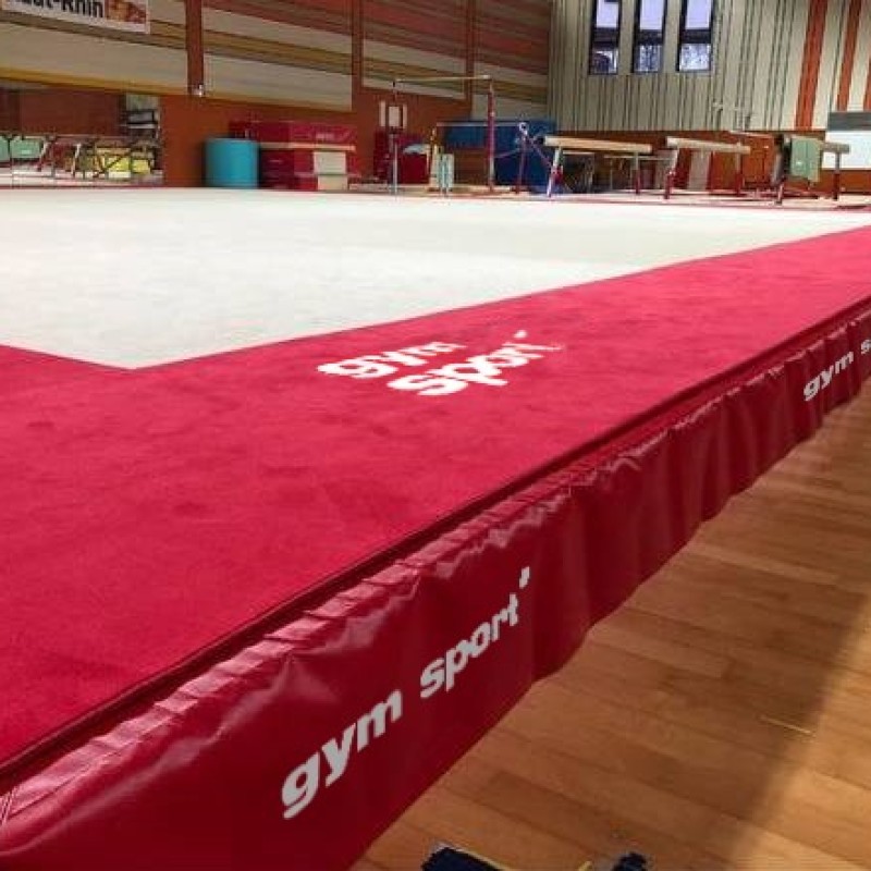 Ковер для спортивной гимнастики GYMSPORT STRONG PREMIUM 14Х14 Красный, Бежевый.